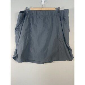 Prana Arch Skort Plus Chalkboard Gray Athletic Size 2X Hiking Outdoor Athleisure